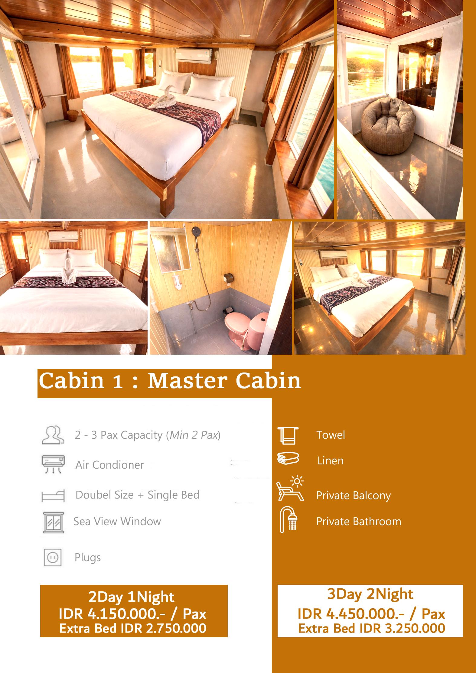 Master Cabin 1 - Private Balcony