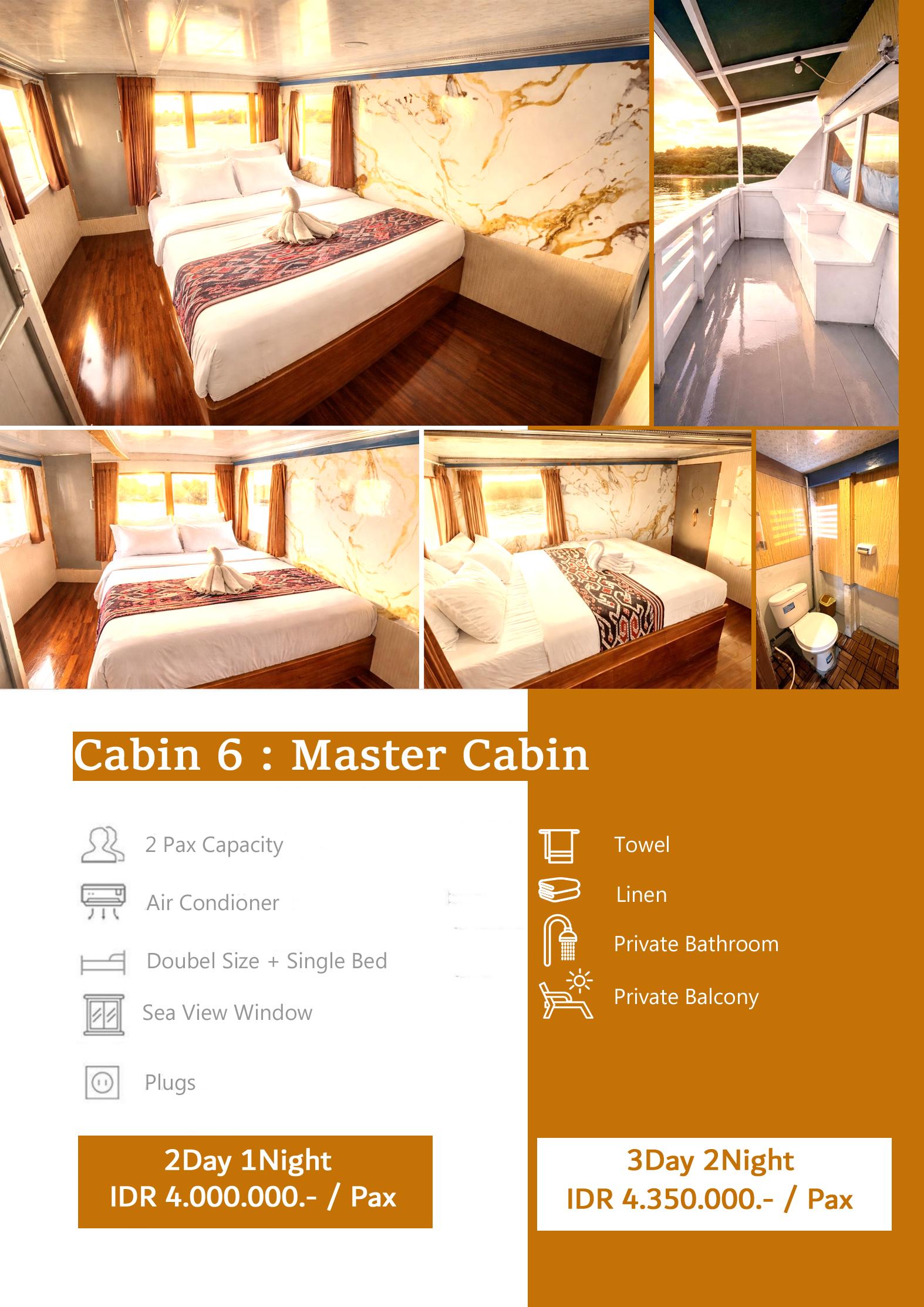 Master Cabin 6 - Private Balcony