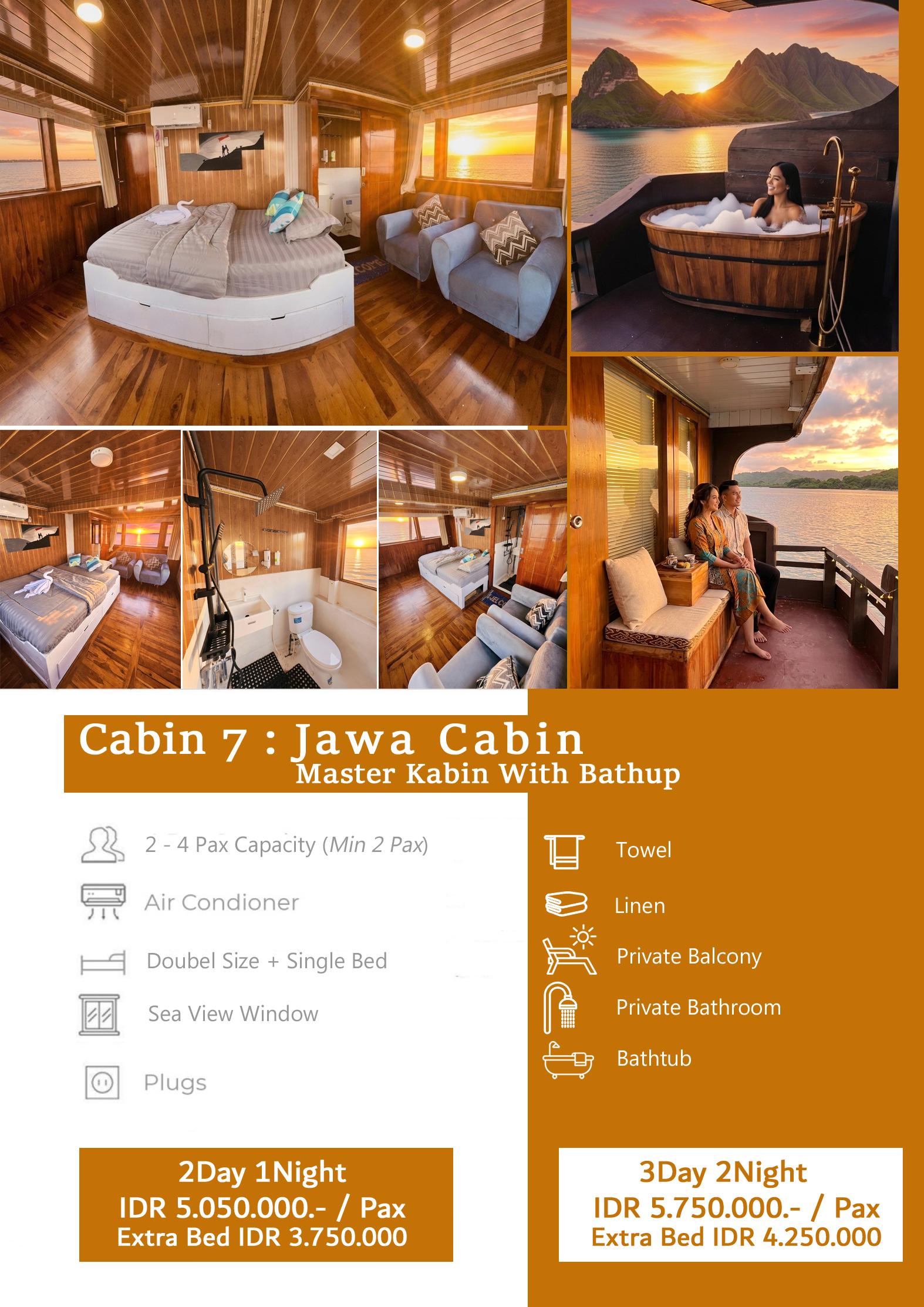 Jawa Cabin - Master Bathtub