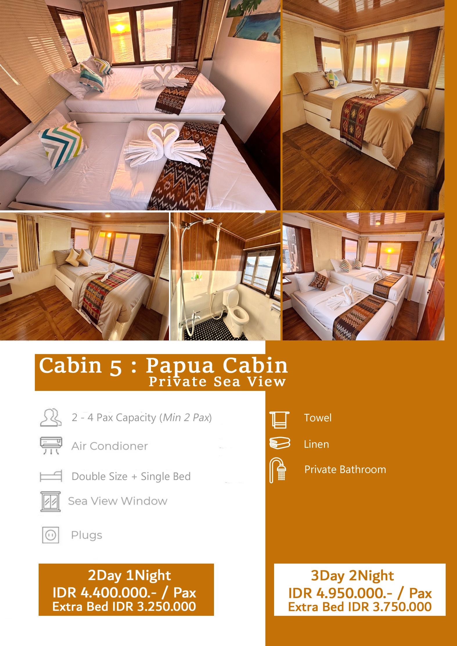 Papua Cabin - Private Sea View